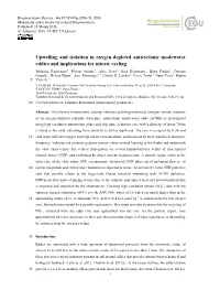 Upwelling and Isolation in Oxygen-Depleted
