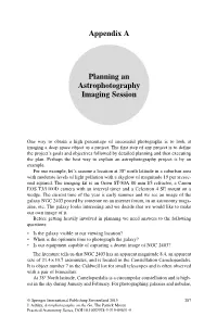 Appendix a Planning an Astrophotography Imaging Session