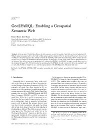 Geosparql: Enabling a Geospatial Semantic Web