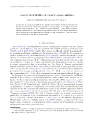 GRAPH PROPERTIES of GRAPH ASSOCIAHEDRA 1. Introduction