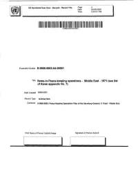 Middle East -1971 (See List of Items Appendix No. 7)