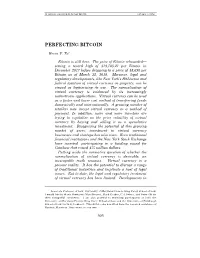 Perfecting Bitcoin