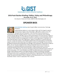 Speaker Bios