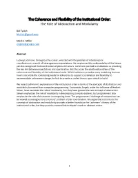 The Coherence and Flexibility of the Institutional Order: the Role of Abstraction and Modularity