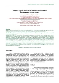 Traumatic Cardiac Arrest in the Emergency Department– Overview Upon Primary Causes