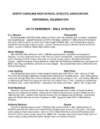 100 Male Athlete to Remember Final Bios