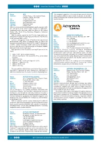 Associate Member Profiles GVF Directory & Satellite Resource
