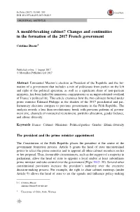 Changes and Continuities in the Formation of the 2017 French Government
