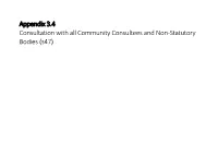 CR3.4 Appendix – List of All Community Consultees