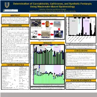 Determination of Cannabinoids, Cathinones, and Synthetic Fentanyls Using Wastewater-Based Epidemiology