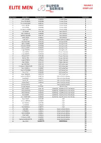 Elite Men Start List