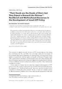 Neoliberal and Multicultural Discourses in the Development of Israeli DTT Policy