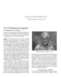 P. G. Wodehouse Linguist? by Barbara C