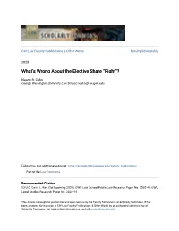 What's Wrong About the Elective Share
