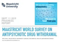 Maastricht Survey Progress Report January 2020