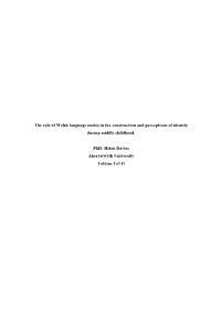 The Role of Welsh Language Media in the Construction and Perceptions of Identity During Middle Childhood