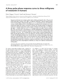 A Three Pulse Phase Response Curve to Three Milligrams of Melatonin in Humans