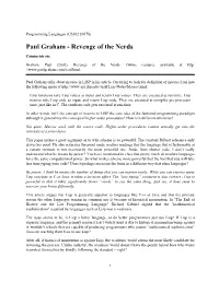 CS302 2007S : Paul Graham