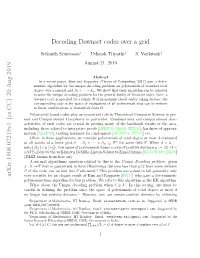 Decoding Downset Codes Over a Finite Grid