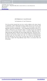 Hyperbolic Manifolds: an Introduction in 2 and 3 Dimensions Albert Marden Frontmatter More Information