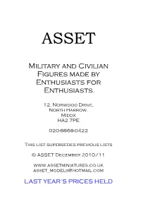 Military and Civilian Figures Made by Enthusiasts for Enthusiasts