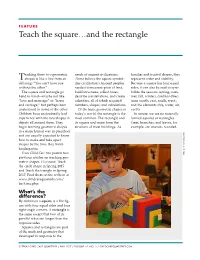 Teach the Square…And the Rectangle