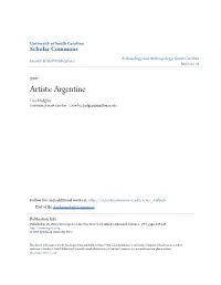 Artists: Argentine Lisa Hudgins University of South Carolina - Columbia, Hudgins@Mailbox.Sc.Edu