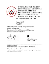 Cost Analysis of Bicycle Facilities: Refining Methods for Estimating the Effect of Bicycle Infrastructure on Use and Property Values