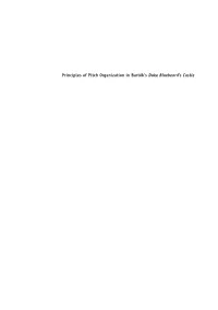 Principles of Pitch Organization in Bartók's Duke Bluebeard's