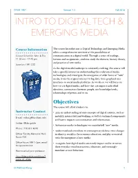 Syllabus, Abstract Your Effort Is a Required Component of This Course