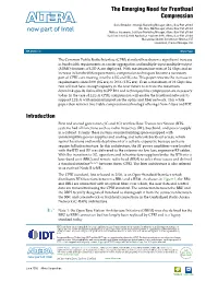 The Emerging Need for Fronthaul Compression.Pdf