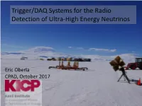Trigger/DAQ Systems for the Radio Detection of Ultra-High Energy Neutrinos