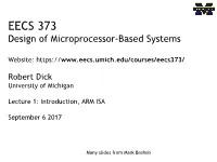 EECS 373 Design of Microprocessor-Based Systems