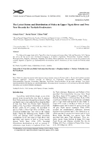 The Latest Status and Distribution of Fishes in Upper Tigris River and Two