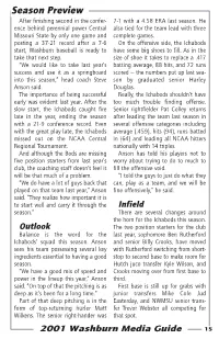 2001 WU Baseball Guide
