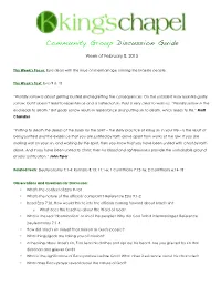 Community Group Discussion Guide