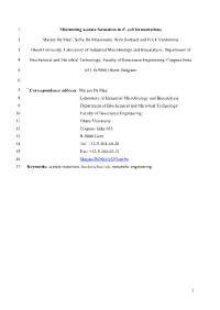 Construction and Enzymatic Characterization of E