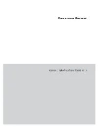 2012 Annual Information Form