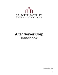 Altar Server Handbook