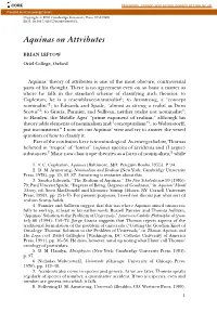 Aquinas on Attributes