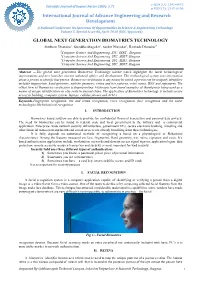 Global Next Generation Biomatrics Technology