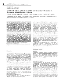 Lenalidomide Induces Cell Death in an MDS-Derived Cell Line with Deletion of Chromosome 5Q by Inhibition of Cytokinesis