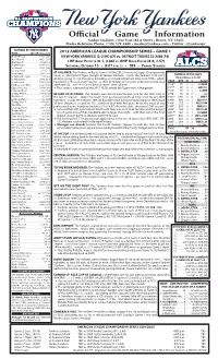 Official Game Information