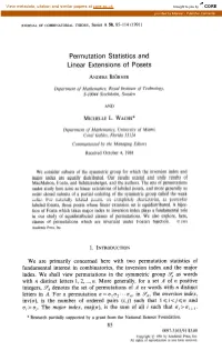 Permutation Statistics and Linear Extensions of Posets