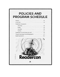Readercon 28 Program Guide