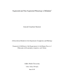 Segmental and Non-Segmental Phonology of Kūnámá ̄