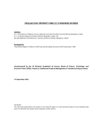 Intellectual Property and Ict Standards in India