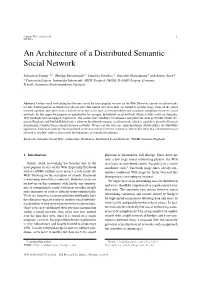 S.Tramp Et Al. / an Architecture of a Distributed Semantic Social Network