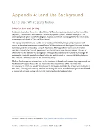 Appendix 4: Land Use Background