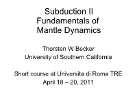 Fluid Dynamics and Mantle Convection